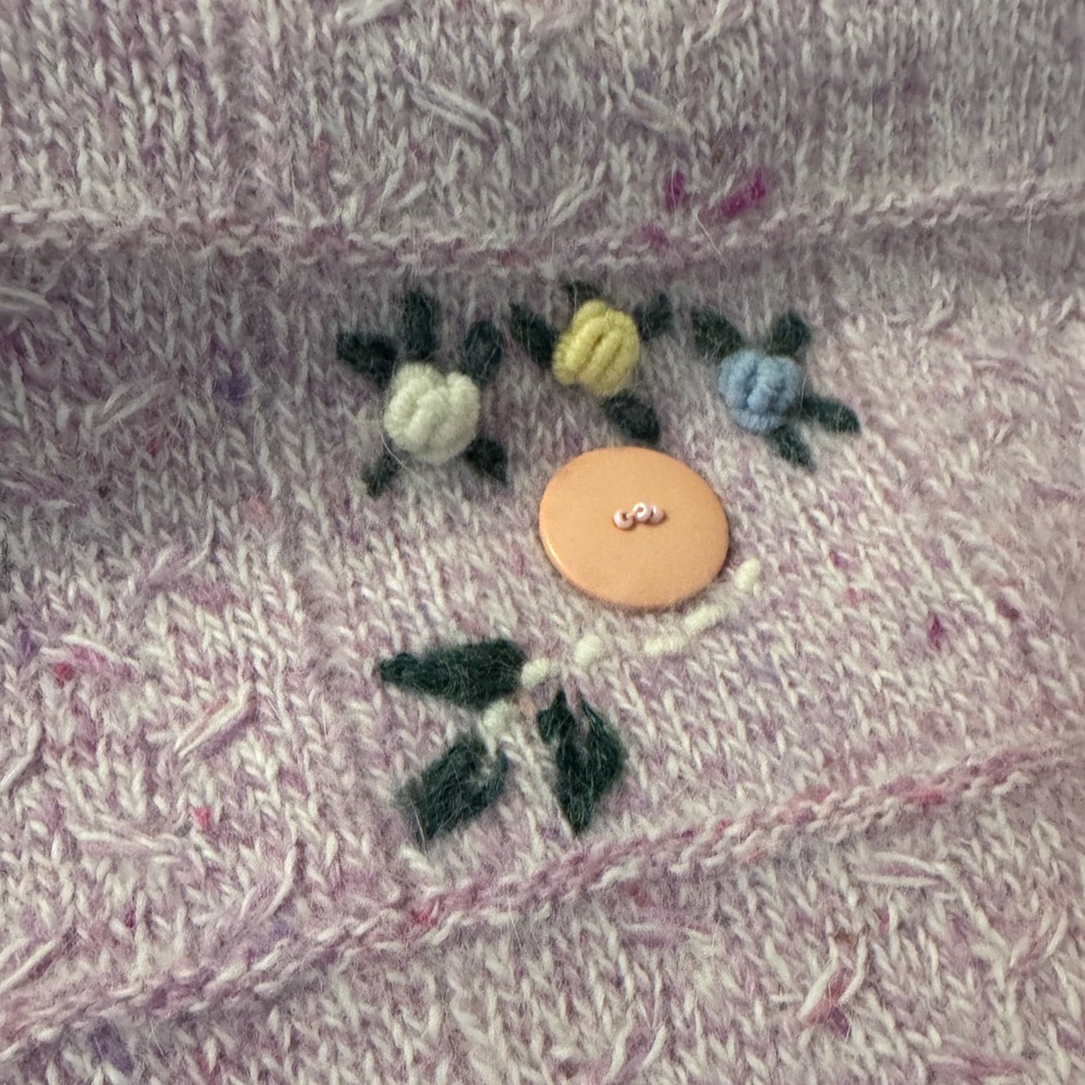 Brand New Angora & Wool Sweater with Embroidery - Picture 13 of 15